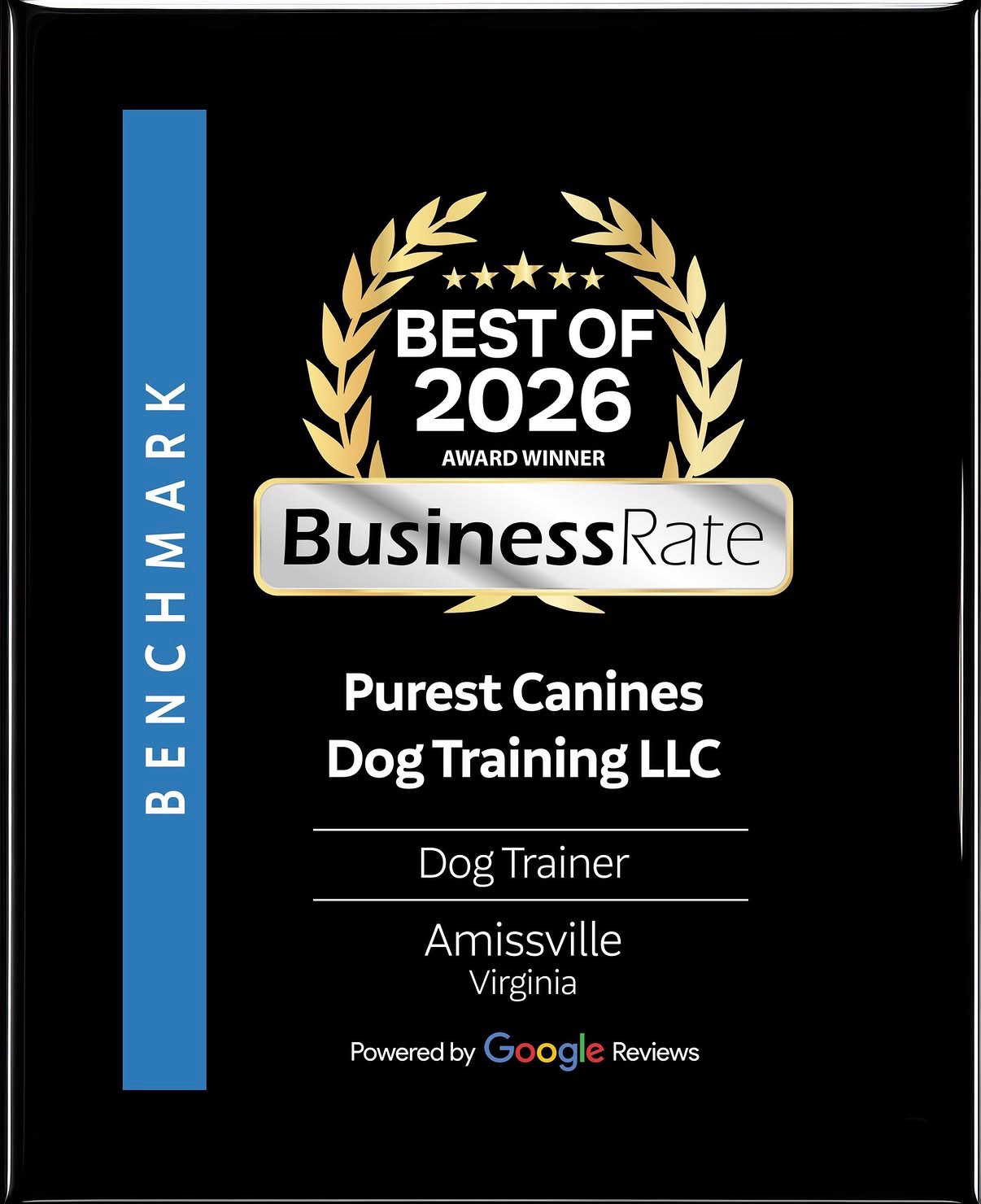Best of 2026 Award Winner, BusinessRate, Powered by Google Reviews